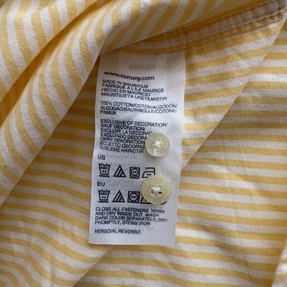 Tommy Hilfiger Men's Long-Sleeve Yellow/White Striped Button Down Size XXL - Picture 7 of 7